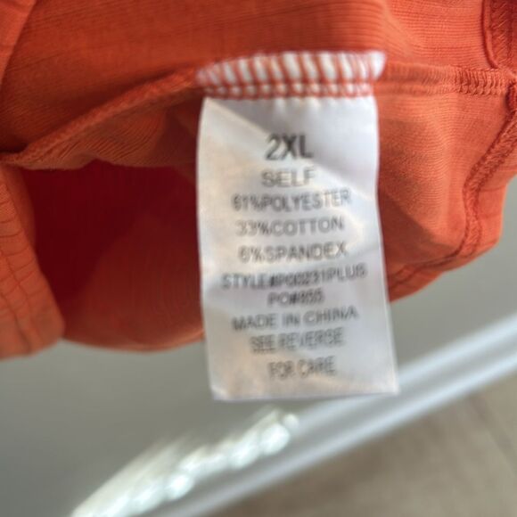 Petal Dew Orange Padded Tank Top. Size 2XL NWT - Picture 3 of 4